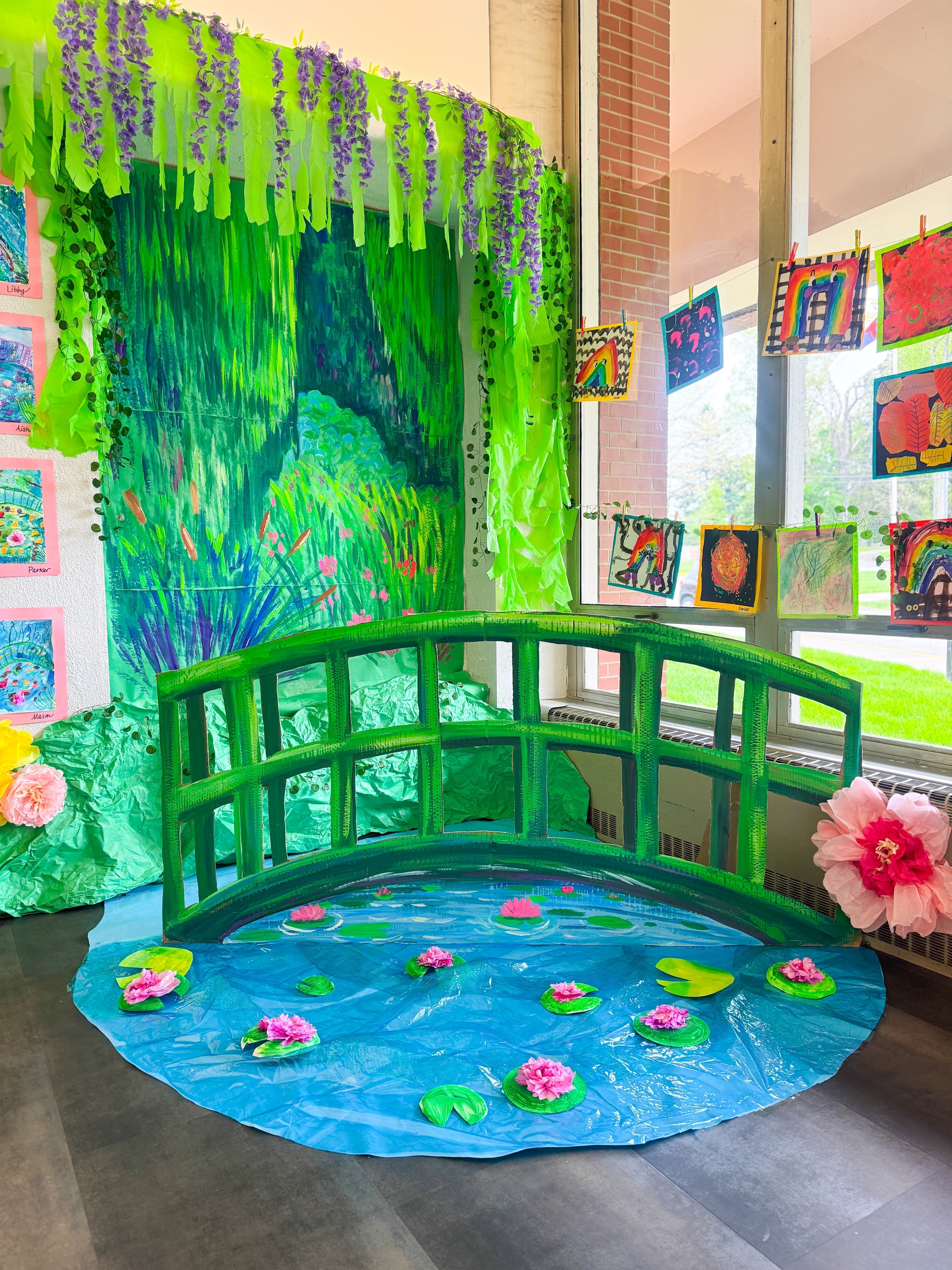 How to Make a Monet Inspired Bridge + Pond for Your Next Art Show 🪷