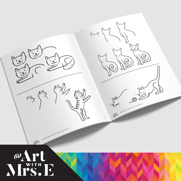 Cats Simple Drawing Guide | Digital Download