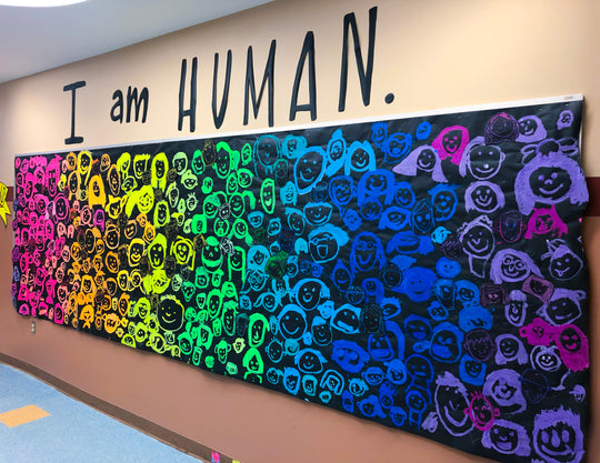 Collaborative “I am Human” Display – Art With Mrs. E