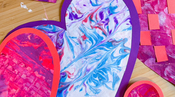 How to Make Shaving Cream Marbled Paper Valentines