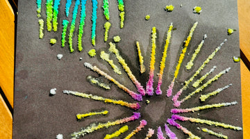 Fireworks Salt Painting for the 4th of July