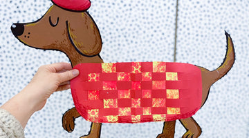 Dog Weaving Art Lesson for Elementary Children