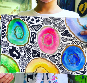 Watercolor Geodes Art Project