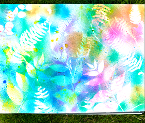 Spray Bottle Plant Silhouettes Art Project for Kids