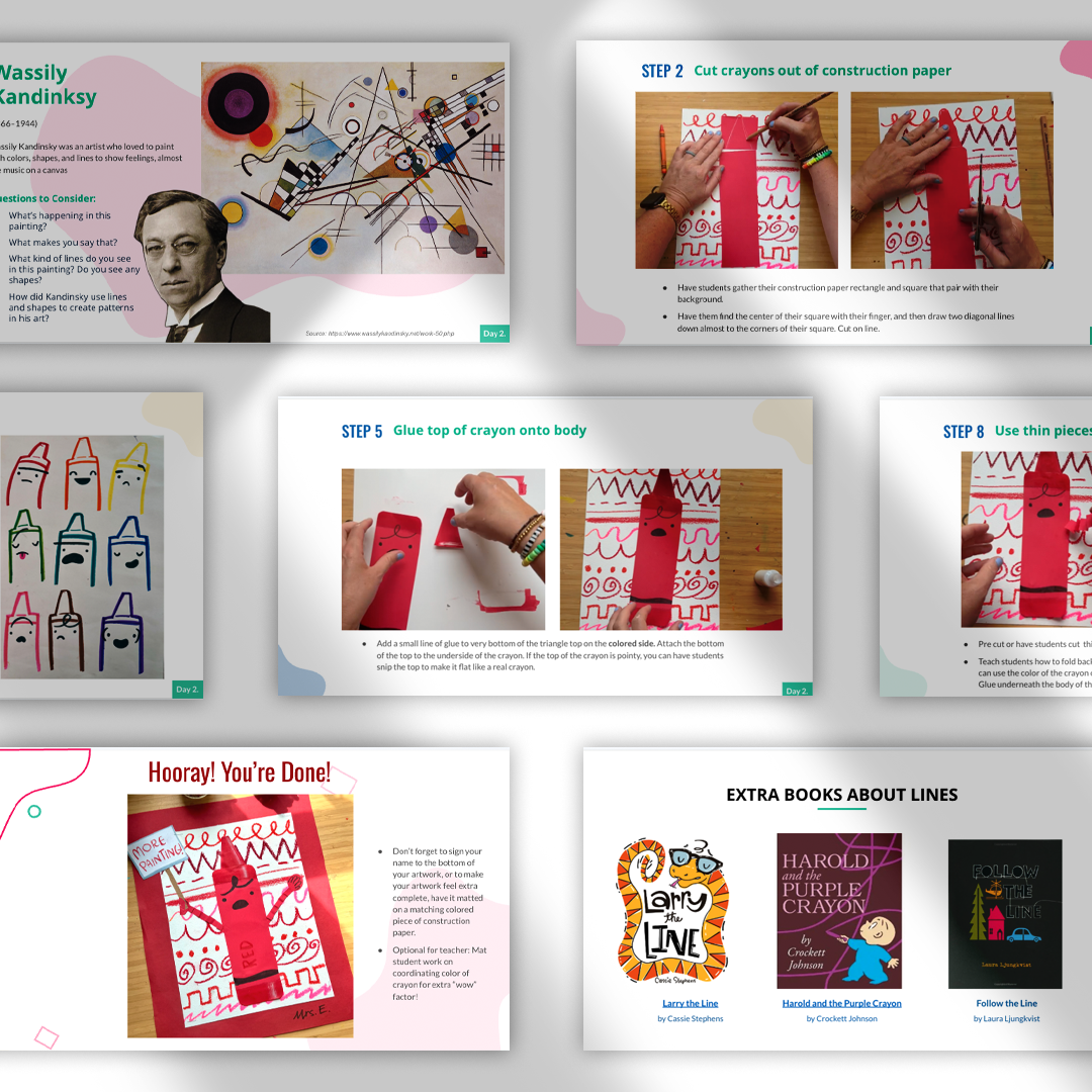 Line Lovin’ Crayons | Element of Art: Line | K–2 Art Lesson