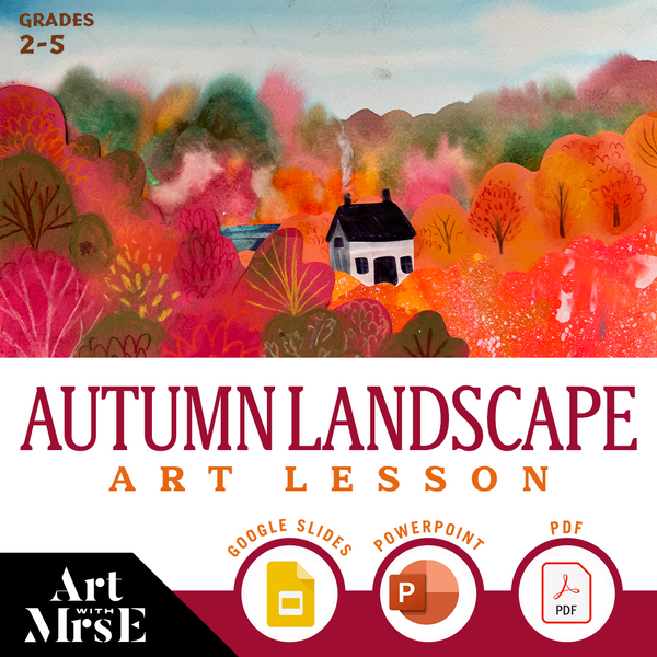Autumn Landscape | Digital Mixed Media Elementary Art Lesson