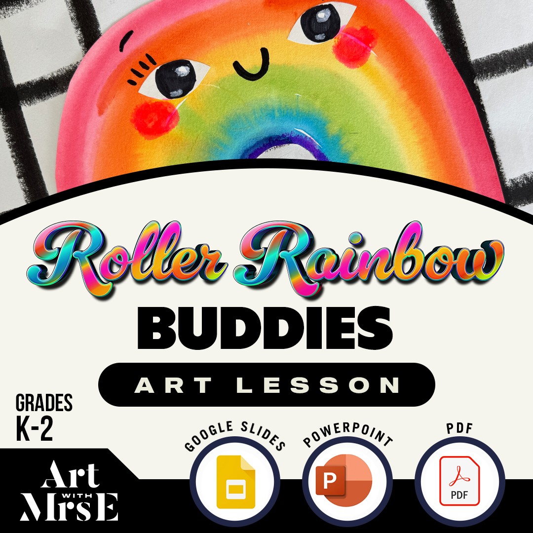 Roller Rainbow Buddy | ROYGBIV Art Lesson