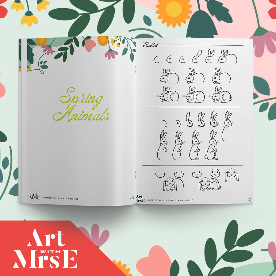 Spring Drawings Reference Spring Drawing Guide | Digital Download β Art With Mrs. E