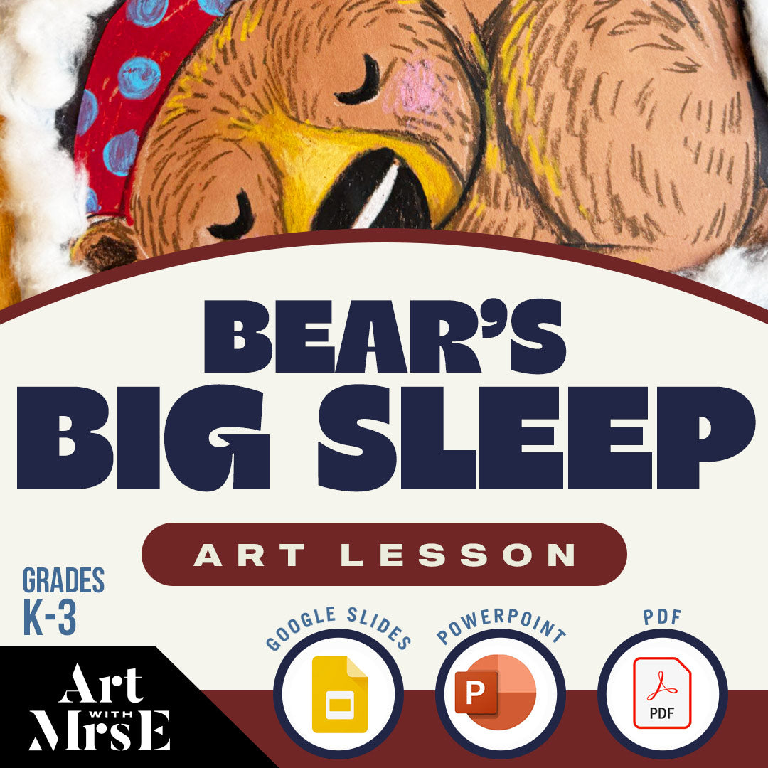 Hibernating Bear Art Lesson K-3