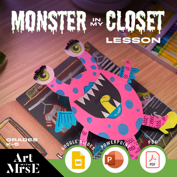 Monsters in my Closet Art Lesson | Digital Download