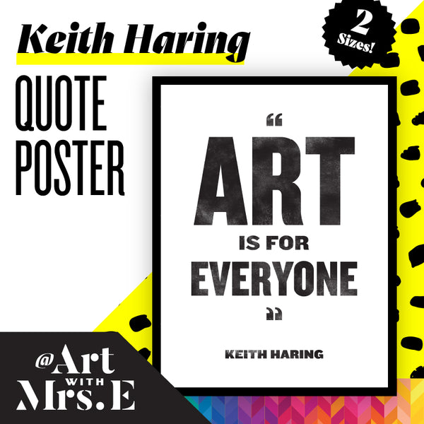 Keith Haring Quote Poster | DIgital Download