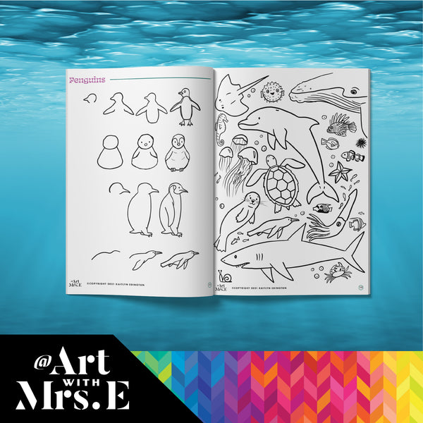 Under The Sea | Drawing Guide | Digital Download