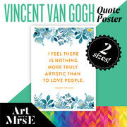 Vincent Van Gogh Quote Poster 2 | Digital Download