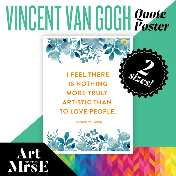 Vincent Van Gogh Quote Poster 2 | Digital Download