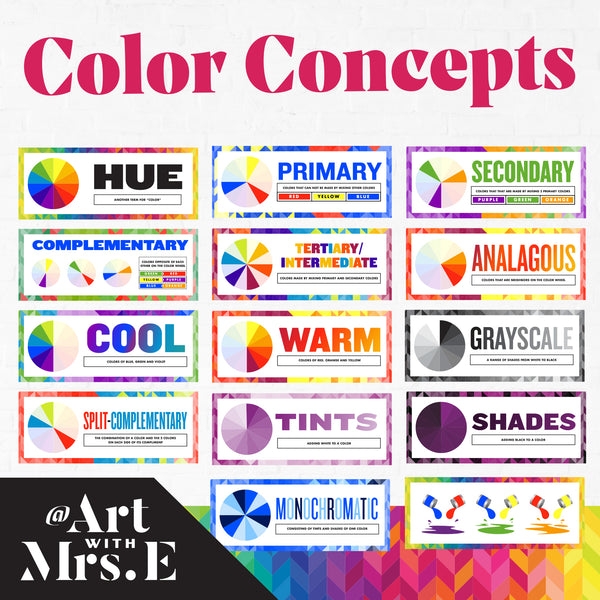 Color Poster Art Classroom Printable Color Theory Wall Art Classroom  Printable Classroom Poster Wall Art Art Print Color Wheel Poster 