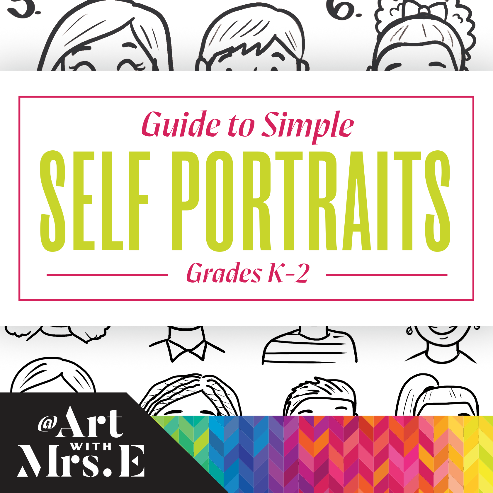 Simple Self-Portrait Drawing Guide | Grades K-2 | Digital Download