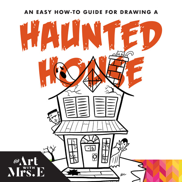 Haunted House Guided Drawing | Digital Download