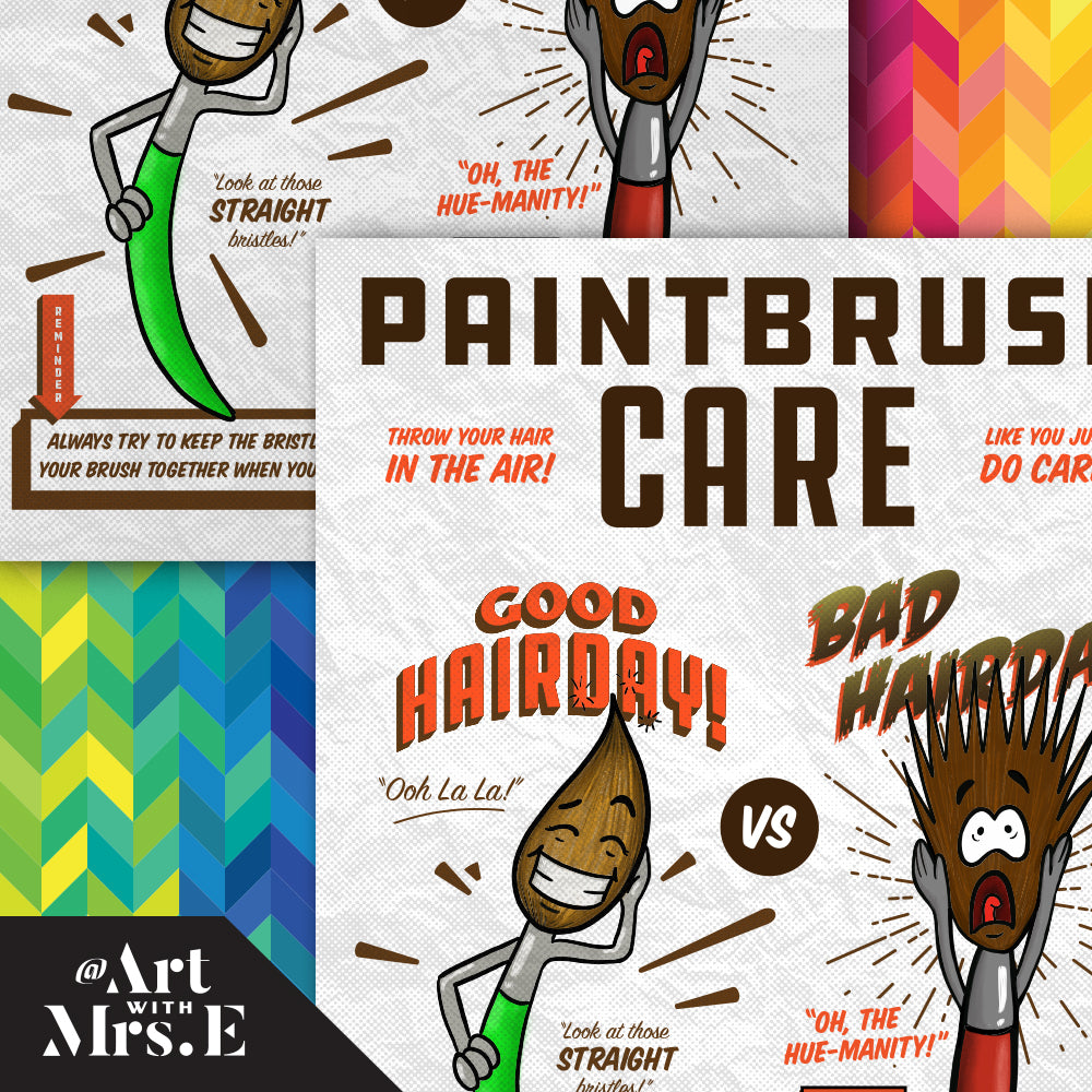 Paintbrush Care | Classroom Visual | Digital Download