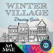 Winter Village Drawing Guide | Digital Download