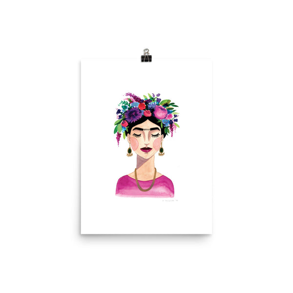 Floral Frida (Pink) Print