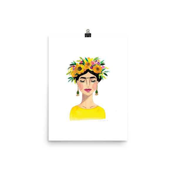 Floral Frida (Yellow) Print