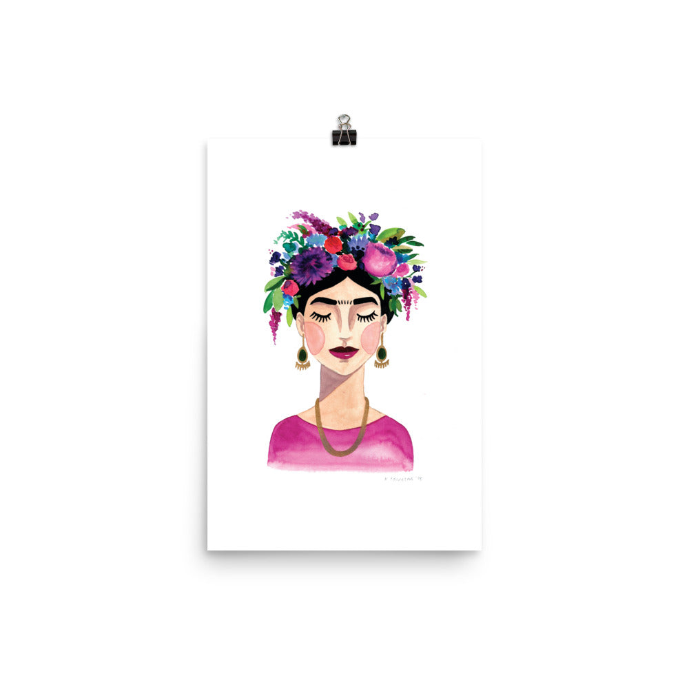 Floral Frida (Pink) Print