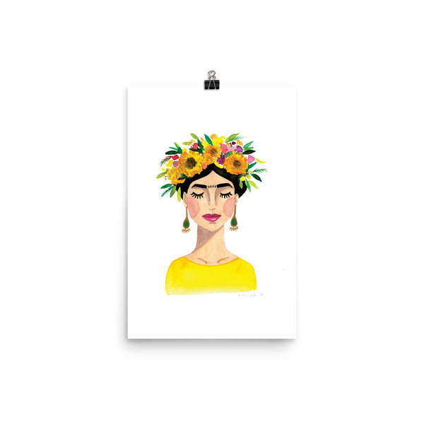 Floral Frida (Yellow) Print