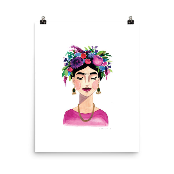 Floral Frida (Pink) Print