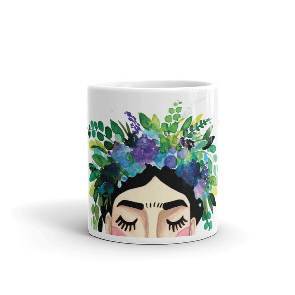 Floral Frida Mug - Greens + Purples