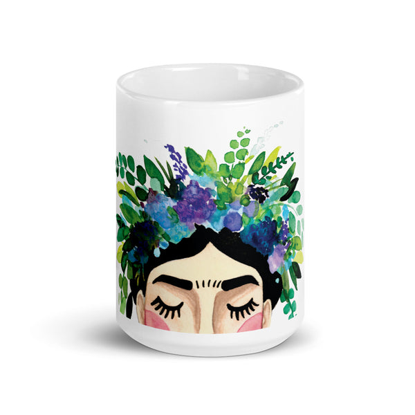 Floral Frida Mug - Greens + Purples