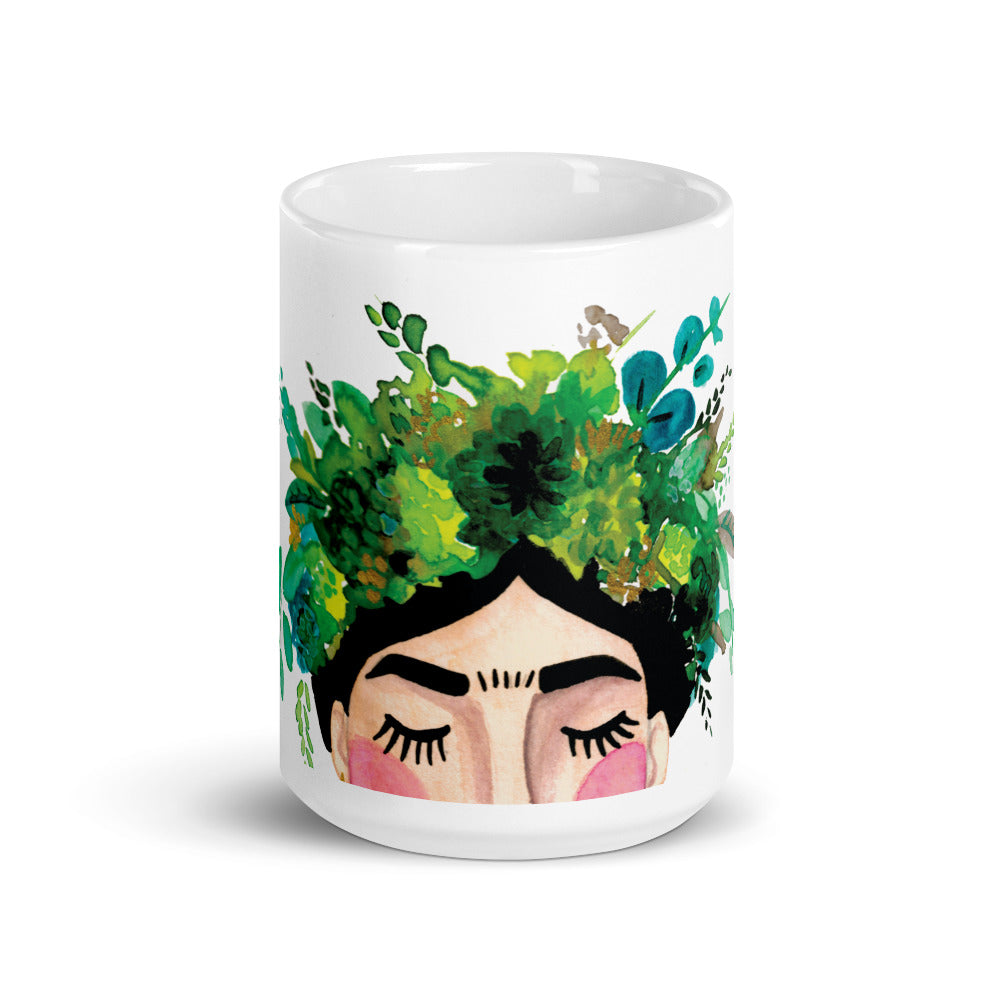 Floral Frida Mug - Greens + Blues