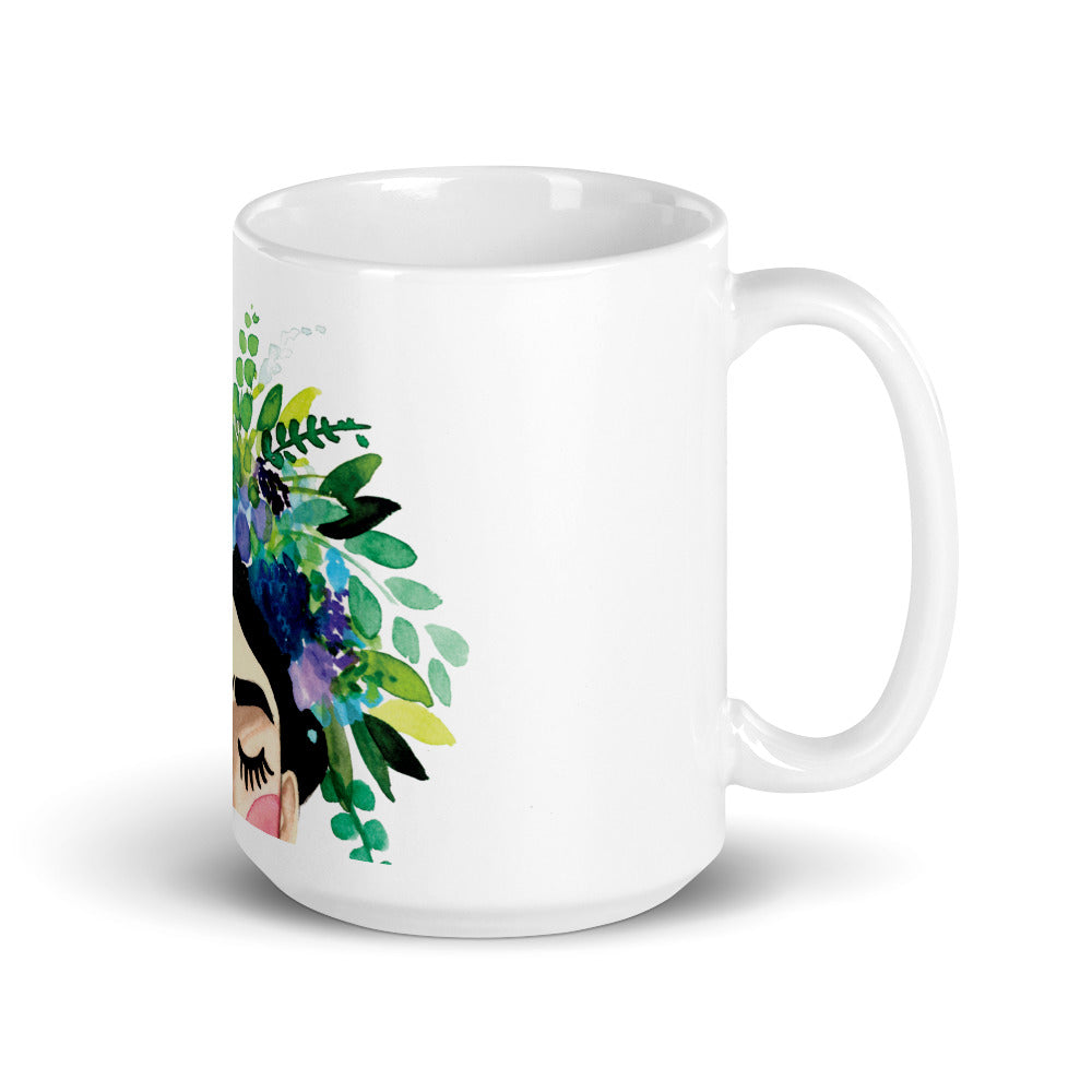 Floral Frida Mug - Greens + Purples